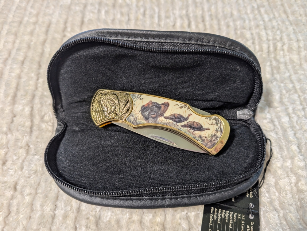 Franklin Mint Wild Turkey Folding Knife