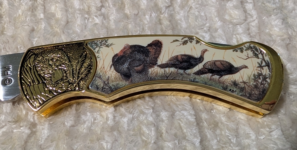 Franklin Mint Wild Turkey Folding Knife
