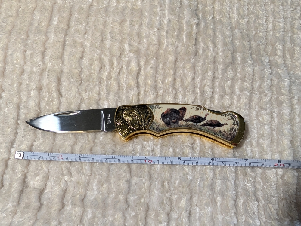 Franklin Mint Wild Turkey Folding Knife