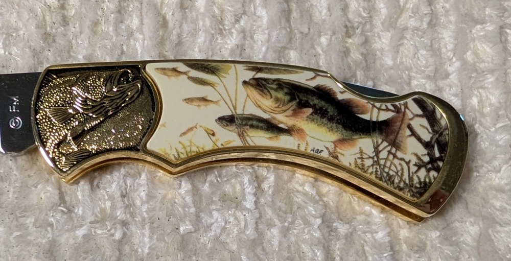 Franklin Mint Largemouth Bass Folding Knife 