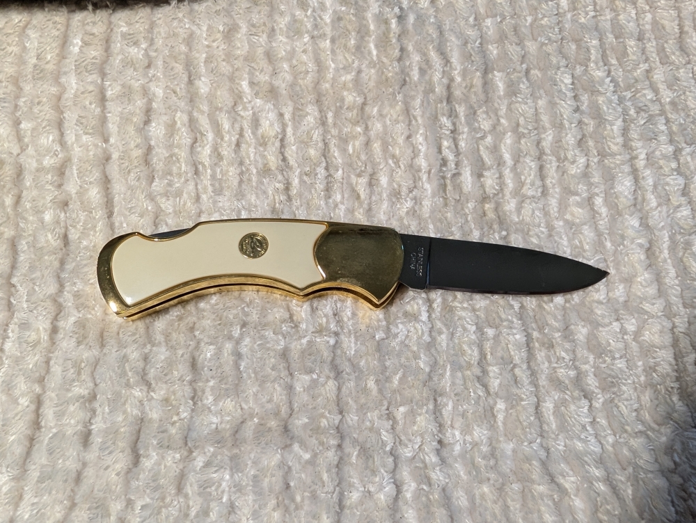 Franklin Mint Largemouth Bass Folding Knife 