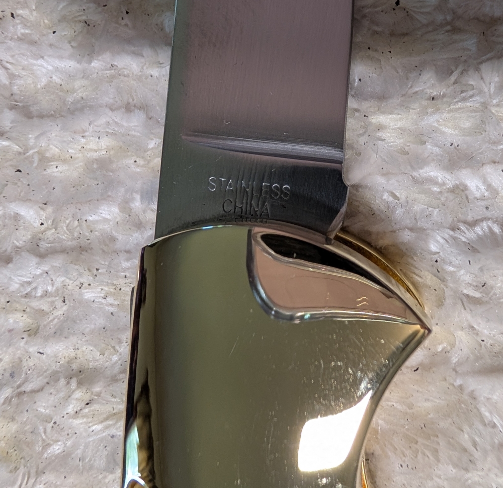 Franklin Mint Grizzly Bear Folding Knife 
