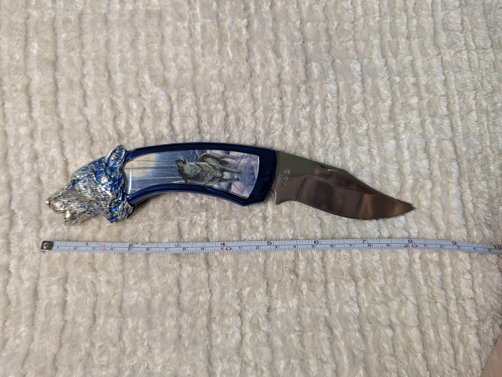 Franklin Mint Timber Wolf Folding Knife 