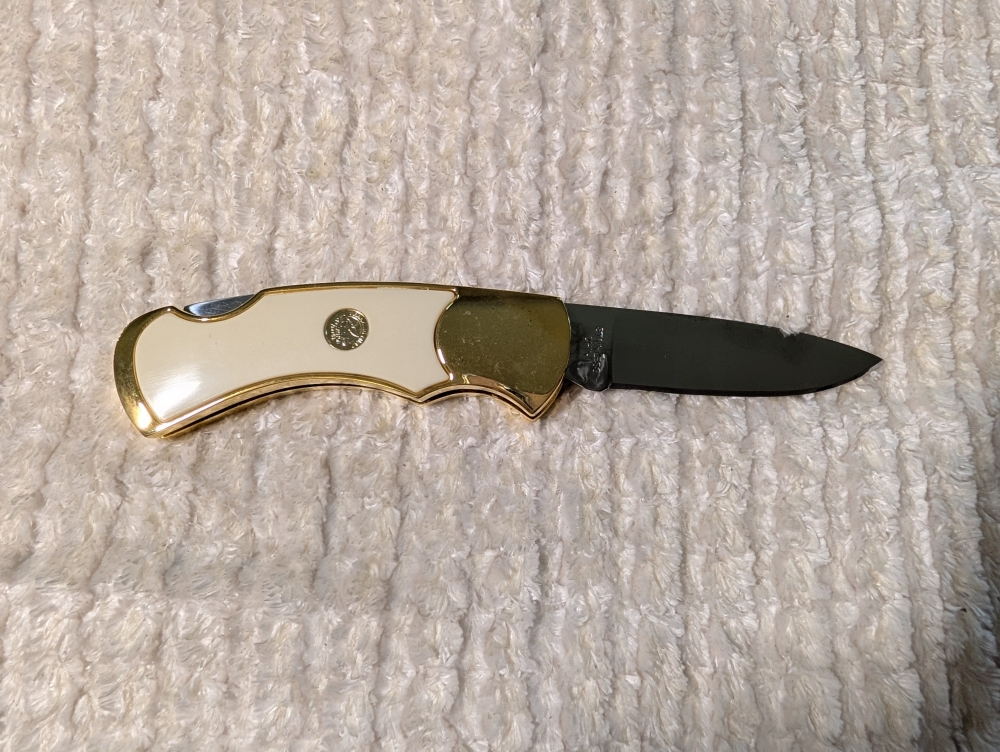 Franklin Mint Caribou Folding Knife 