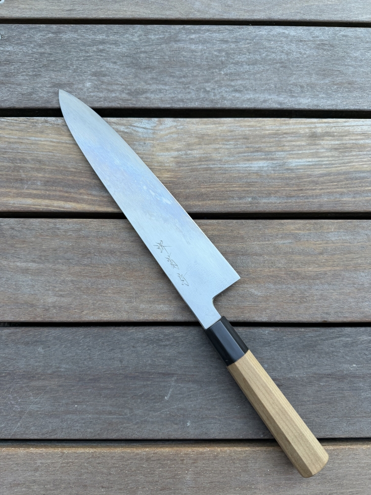 Kikumori Yoshikazu Tanaka Gokujyo Shirogami #2 gyuto 270mm