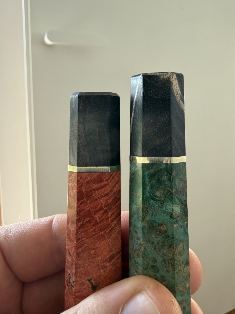 Bundle of Maple wood resin handles S, M and L