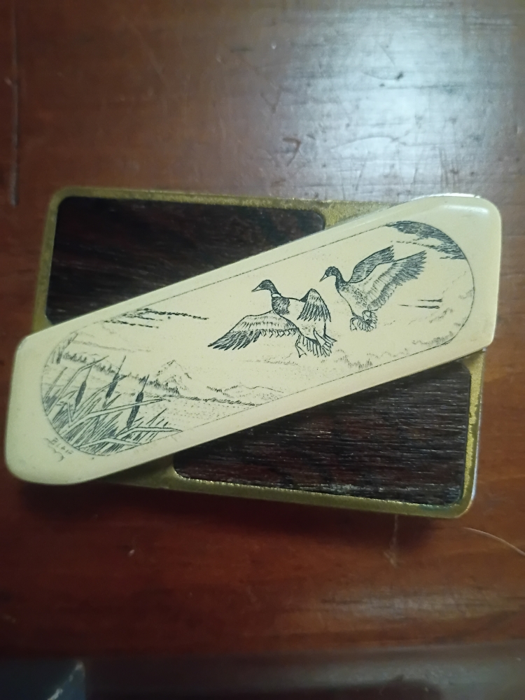 Pair Vintage Gerber Touche Belt Buckle Knives 
