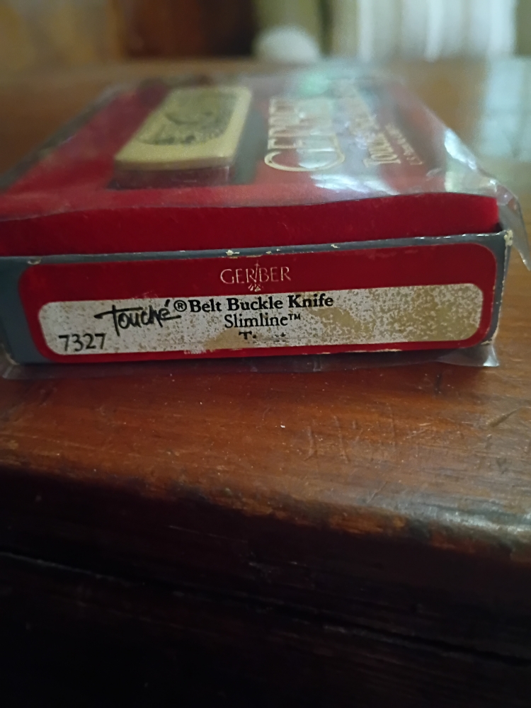 Pair Vintage Gerber Touche Belt Buckle Knives 