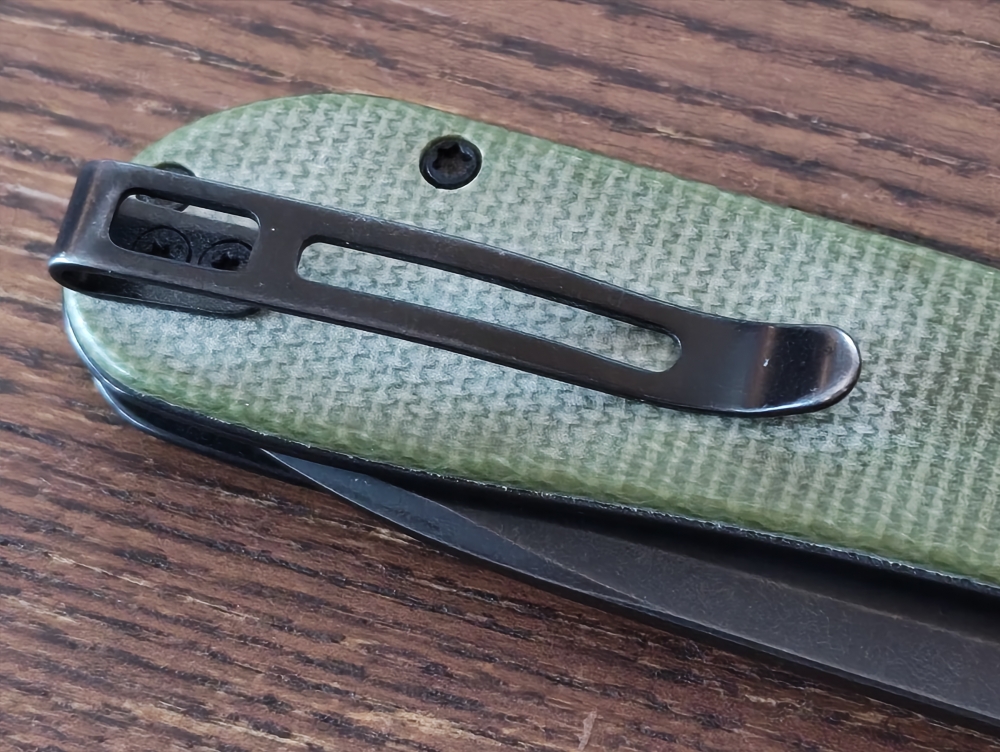 Civivi Elementum Button lock 1 Black, Olive Micarta (lightly used)