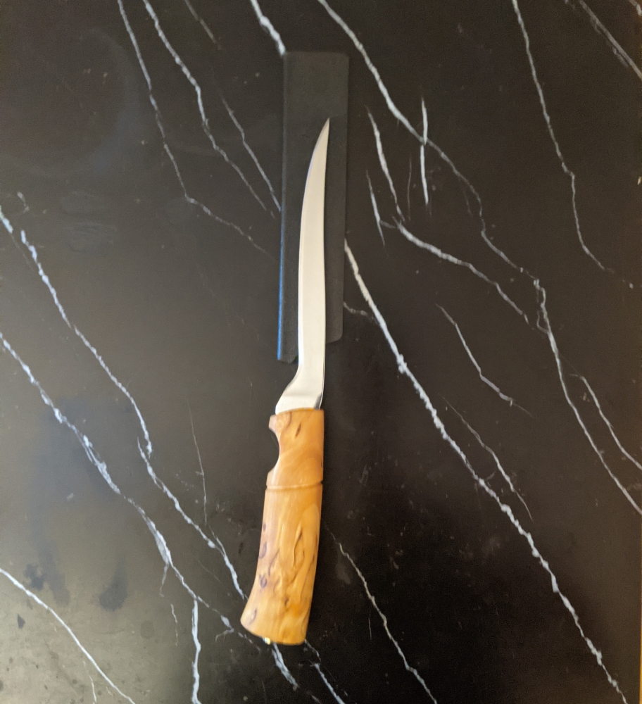 Helle Steinbit Fillet Knife + Leather Sheath