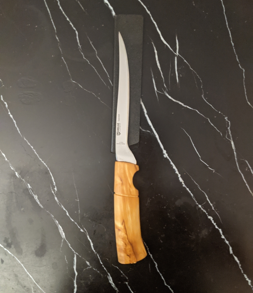 Helle Steinbit Fillet Knife + Leather Sheath