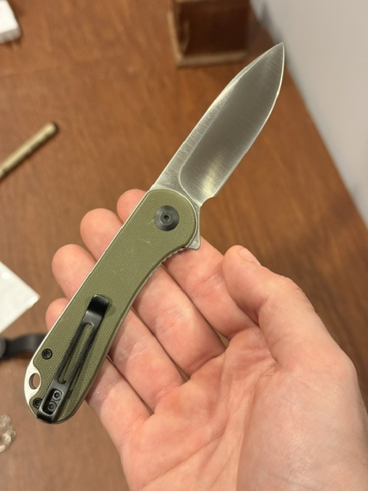 Civivi Elementum liner lock knife green micarta