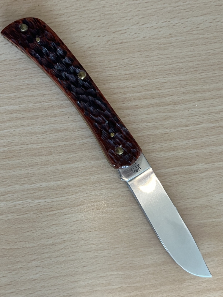 UNUSED CASE CARBON SOD BUSTER JR MAHOGANY BONE