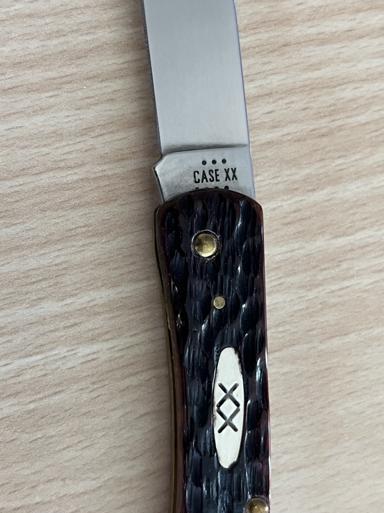 UNUSED CASE CARBON SOD BUSTER JR MAHOGANY BONE