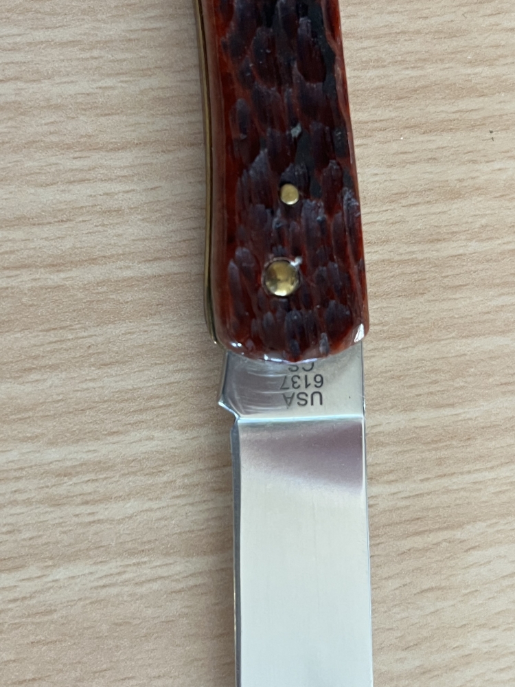 UNUSED CASE CARBON SOD BUSTER JR MAHOGANY BONE
