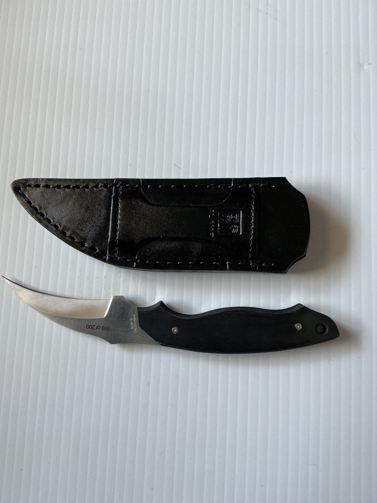 Al Mar Knives: BU2-2, Backup Model 2, Hawkbill Fixed Blade,Designed by Kirk Rexroar, Made in Japan, New in Box  #169 of 200…
