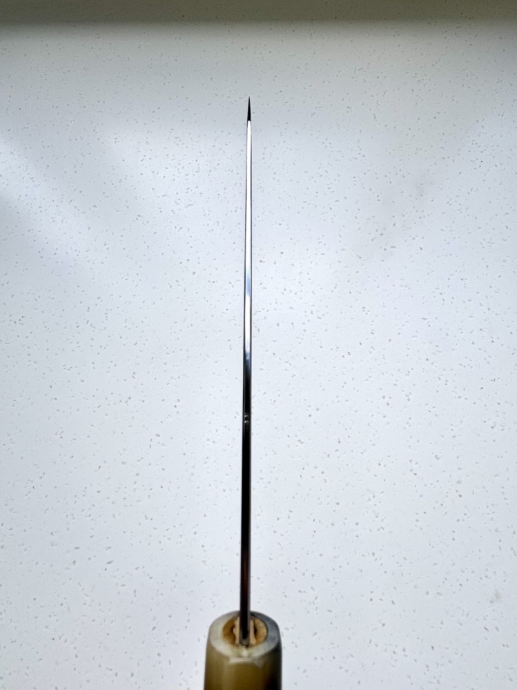 Hitohira Togashi White #1 Stainless Clad Migaki Petty 165mm