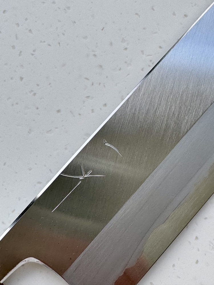 Hitohira Togashi White #1 Stainless Clad Migaki Nakiri 180mm