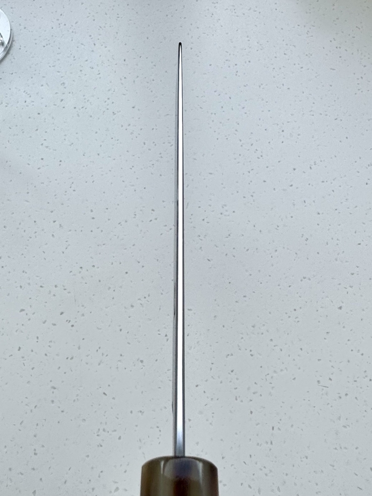 Hitohira Togashi White #1 Stainless Clad Migaki Nakiri 180mm