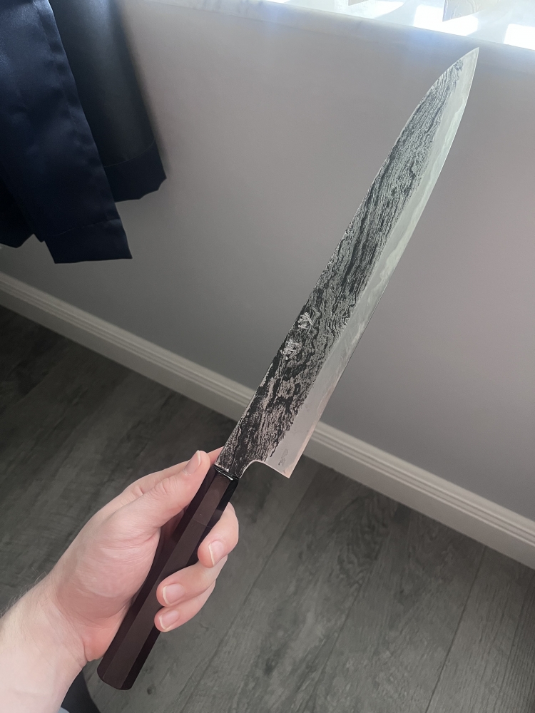 Yamada Twisted wrought iron sujihiki