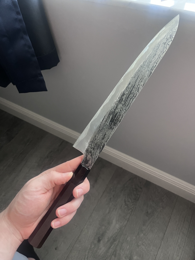 Yamada Twisted wrought iron sujihiki