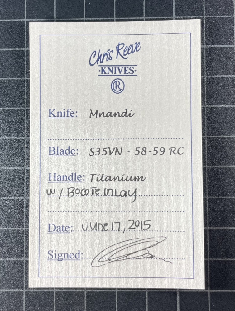 Chris Reeve Knives Mnandi