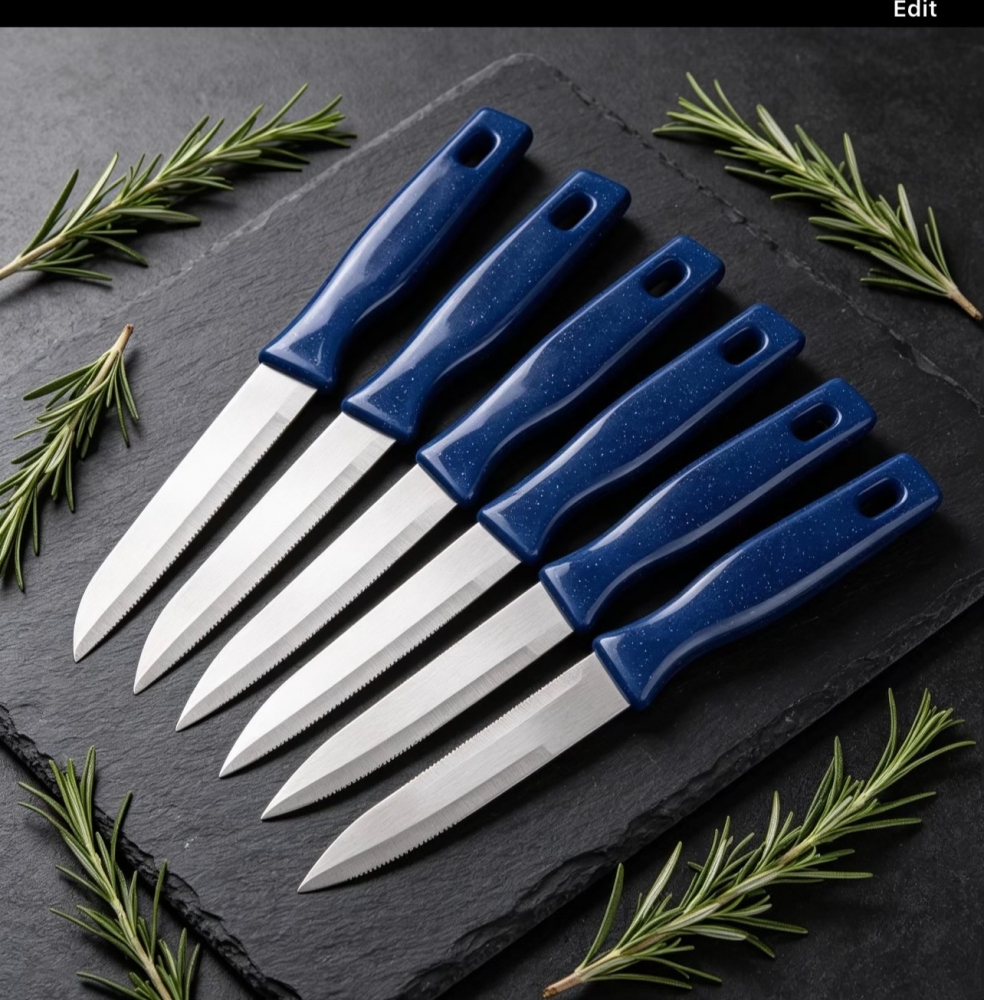 6 Pack Super Sharp Fruit, Vegetable knives.