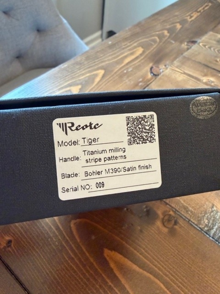 Reate Tiger Titanium Milling Stripe Pattern