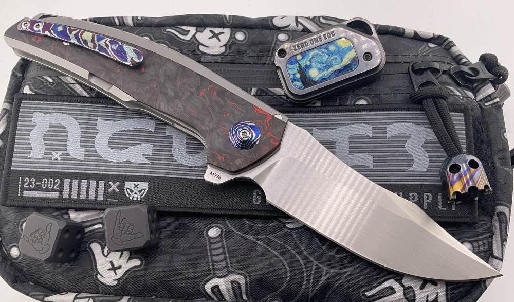 Reate Knives JACK 1.5 Titanium Integral Lava Fat Carbon Mokuti