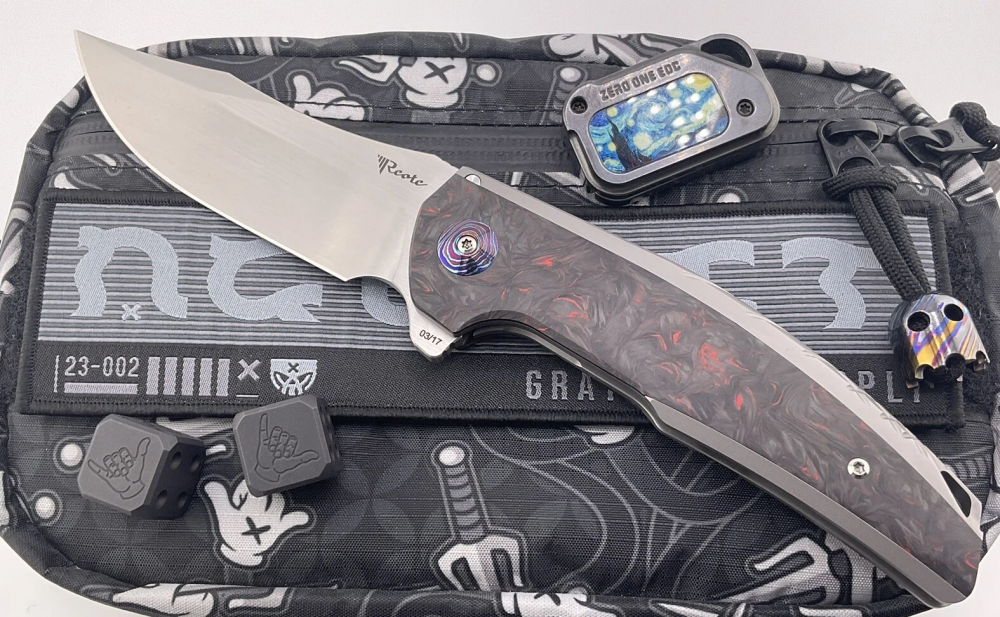 Reate Knives JACK 1.5 Titanium Integral Lava Fat Carbon Mokuti