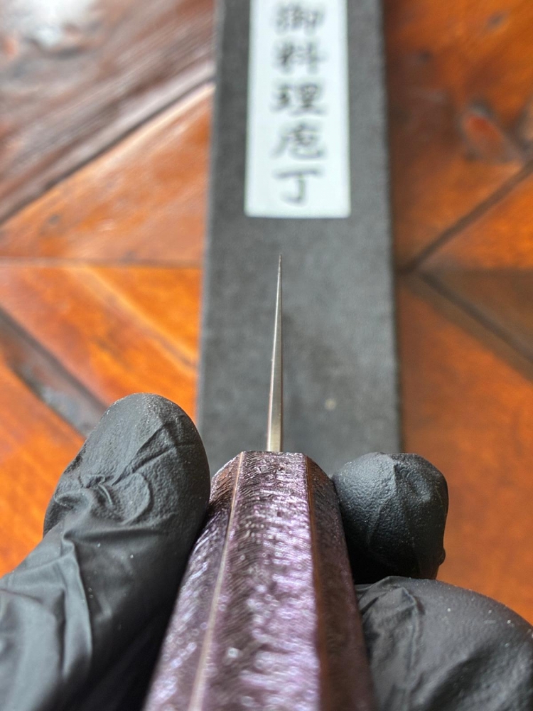 Tsunehisa Shirogami #1 - SS clad Lacquered handle Gyuto 21 cm