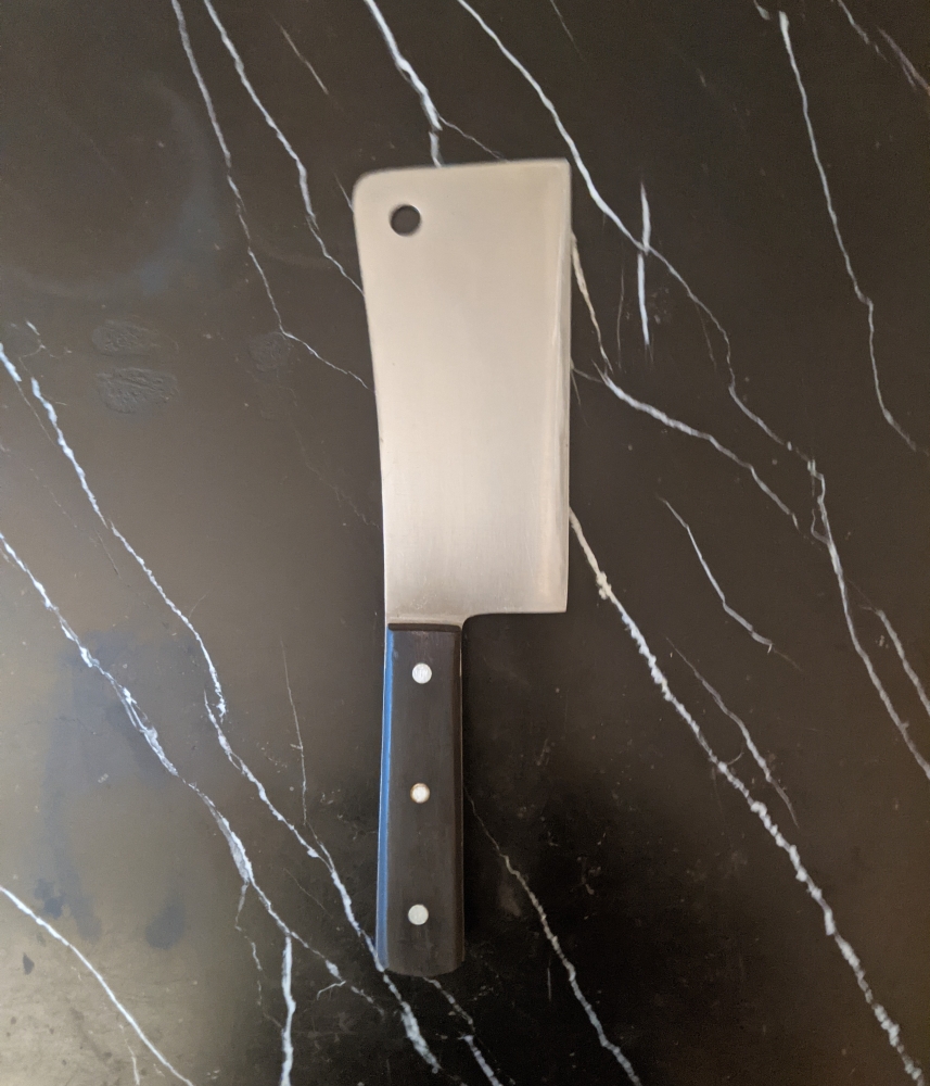 Vintage Wüsthof 6\" Cleaver + Plastic Sheath