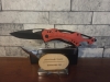 Tactical Red Drop-Point Folding Knife