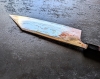 Saji Blue 2 rainbow Damascus bunka Kiri box