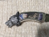 Franklin Mint Howling Timber Wolf Folding Knife 