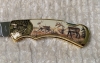 Franklin Mint Caribou Elk Folding Knife 