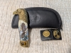 Franklin Mint Tiger Eye Eagle Folding Knife 