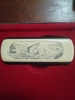 Pair Vintage Gerber Touche Belt Buckle Knives 