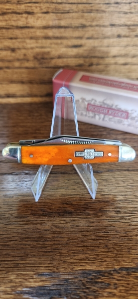 Rough Rider small orange bone stockman 