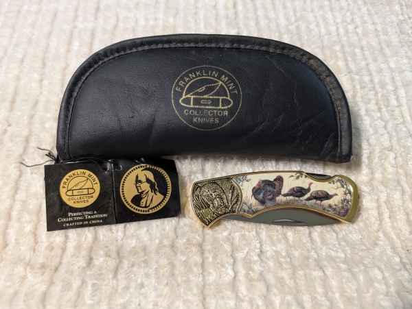 Franklin Mint Wild Turkey Folding Knife