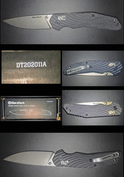 Duratech DT202011A Axis Lock Folding Knife (8Cr13MoV steel, G10 handle, Drop Point)