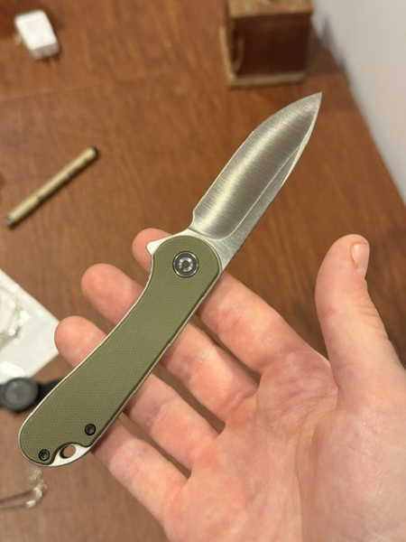 Civivi Elementum liner lock knife green micarta