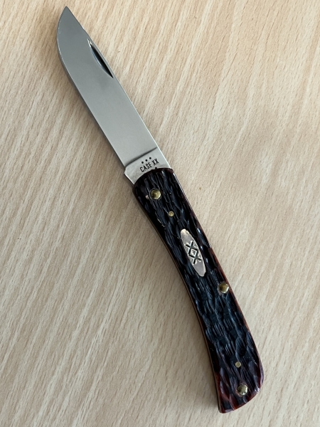 UNUSED CASE CARBON SOD BUSTER JR MAHOGANY BONE