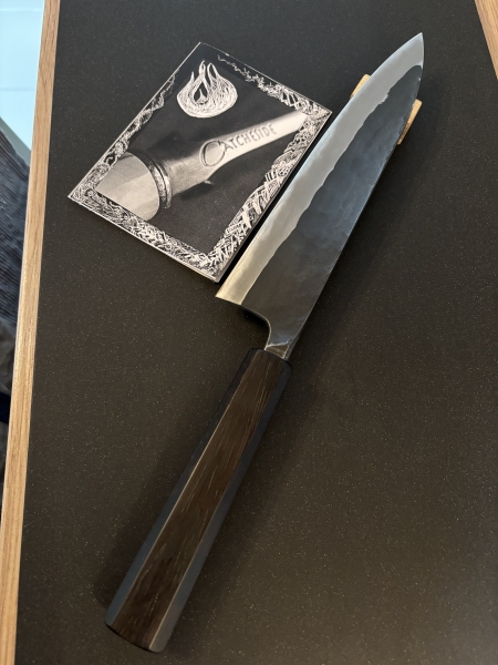 Catcheside custom gyuto, 220mm, spicy white Steel!!!