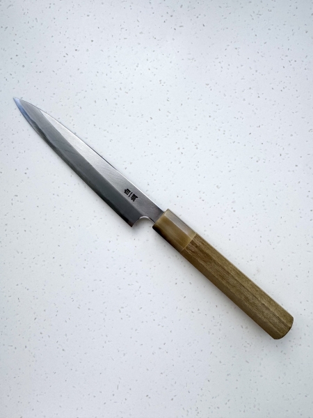 Hitohira Togashi White #1 Stainless Clad Migaki Petty 165mm
