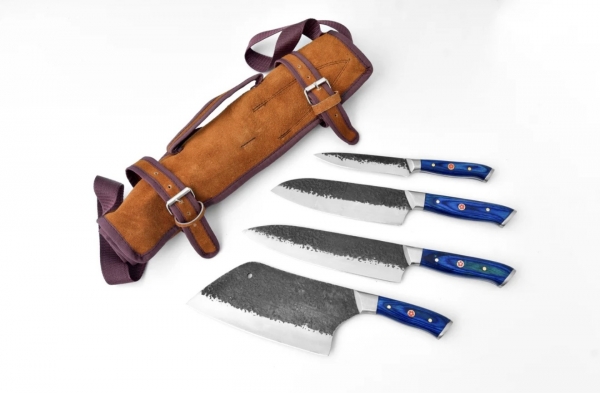 Hand Forged High Carbon Steel 1095 Chef Set 