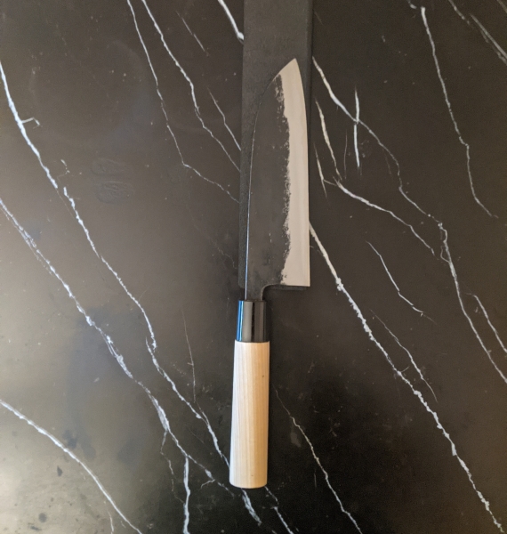 Buho Murata Santoku +Saya in Blue#1