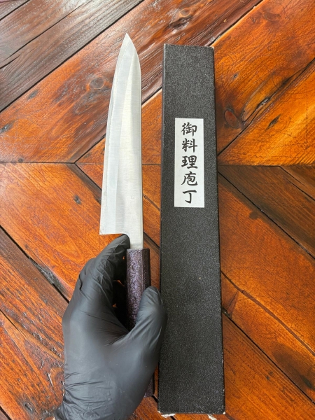 Tsunehisa Shirogami #1 - SS clad Lacquered handle Gyuto 21 cm