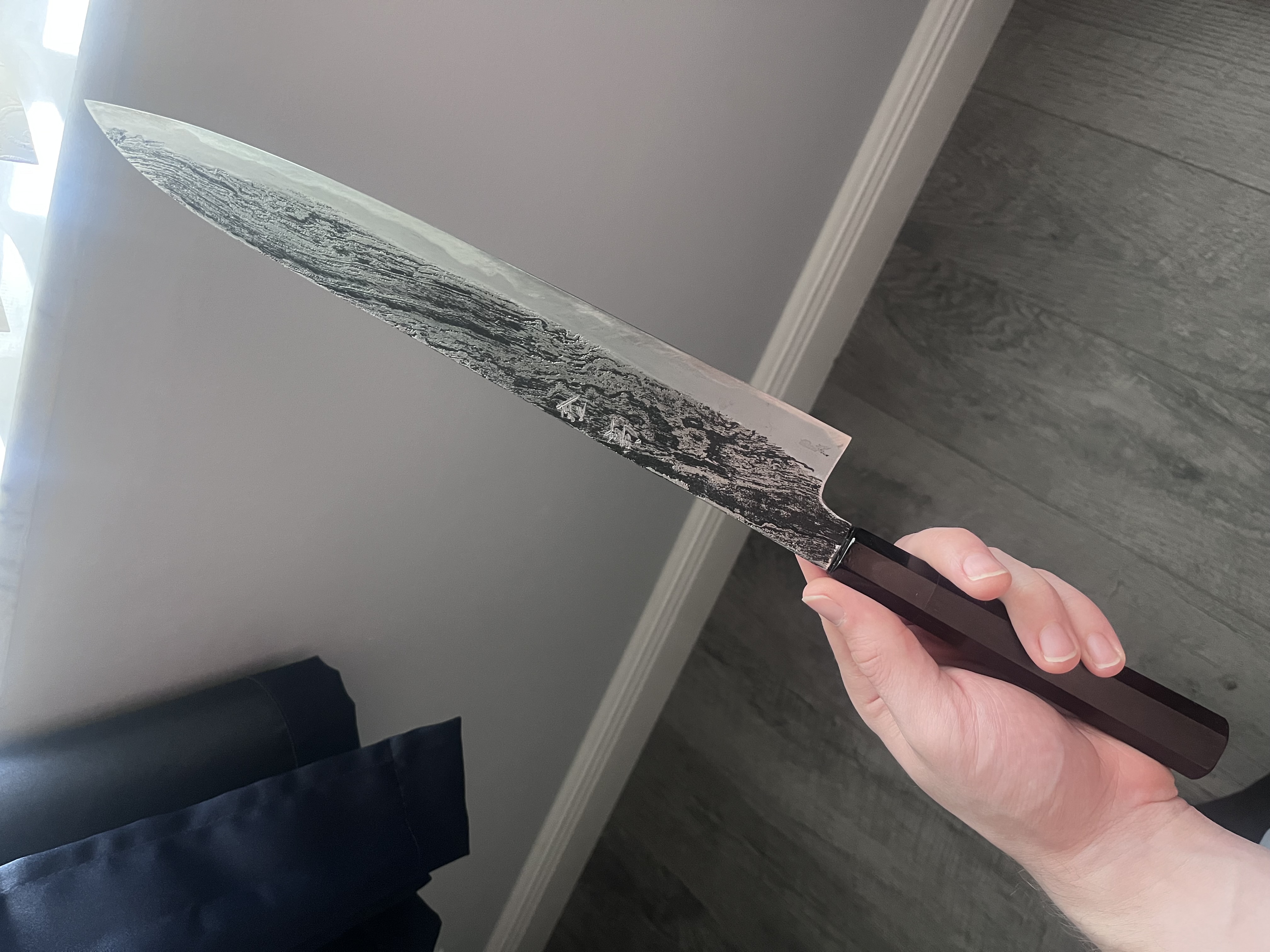 Yamada Twisted wrought iron sujihiki