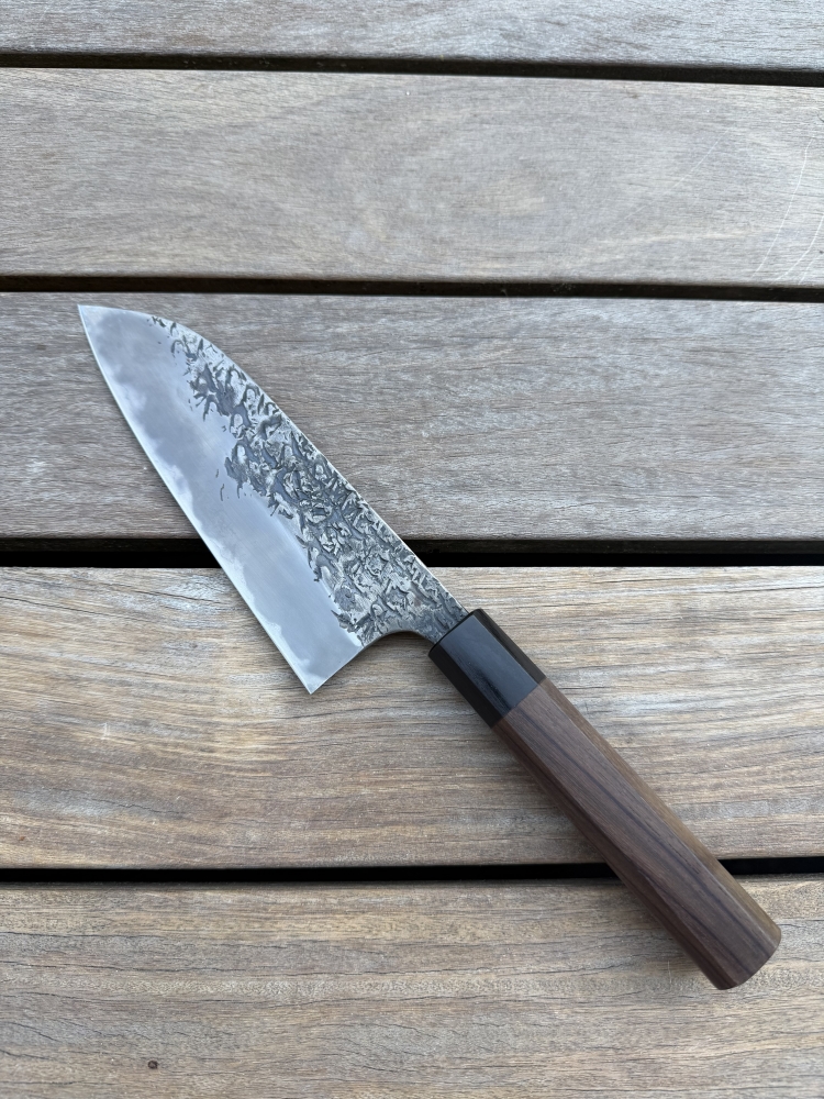 Kisuke Manaka Kurouchi Tsuchime Blue #1 Santoku 165